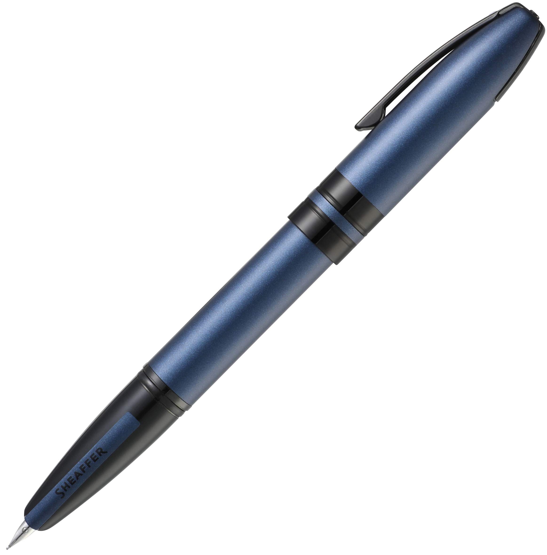Sheaffer Icon Metallic Blue with Gloss Black PVD Appts. Fountain Pen - Fine Nib E0911043 — image 1