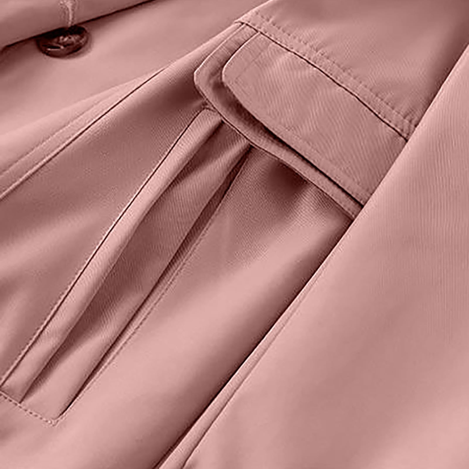 Generisch Trench da donna, slim fit, versione coreana, doppio bottone, piccolo e di media lunghezza