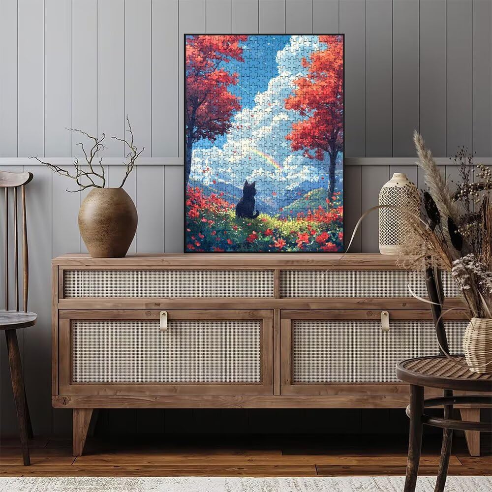 Puzzle 2000 Pezzi, Prato Cielo Blu 3D Puzzle per Adulti Impegnativo, Educa Puzzles Artistico, Divertente E Stimolante Puzzles Decorativo per La Famiglia, Regalo e Decorazione Pareti DX0YL6-137