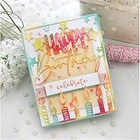 Vista 2 de Troqueles para álbumes de recortes, troqueles de corte de metal de cumpleaños para hacer tarjetas, plantilla de papel para manualidades, plantillas