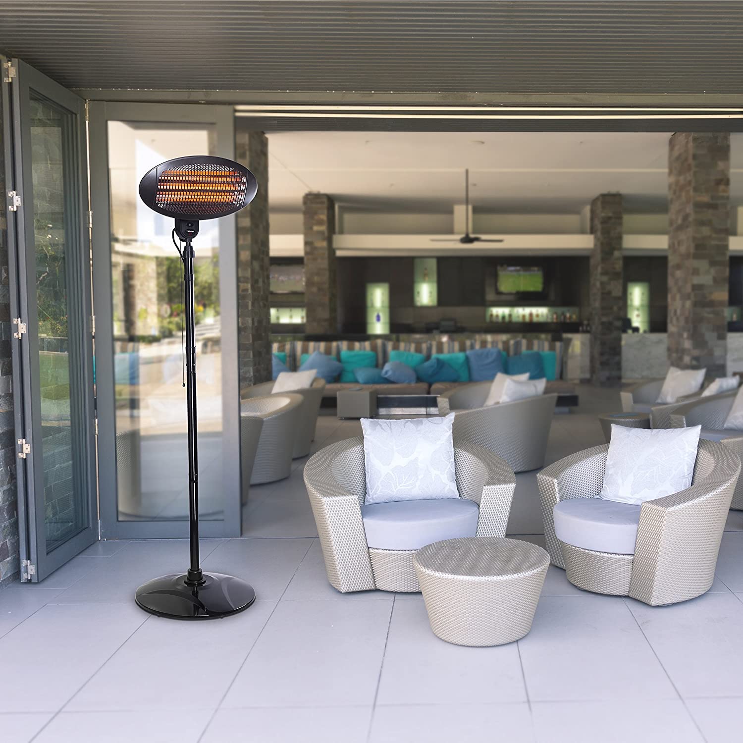 STUFA AL QUARZO NIKLAS RAGGIO DI SOLE STELO 650/1300/2000 W