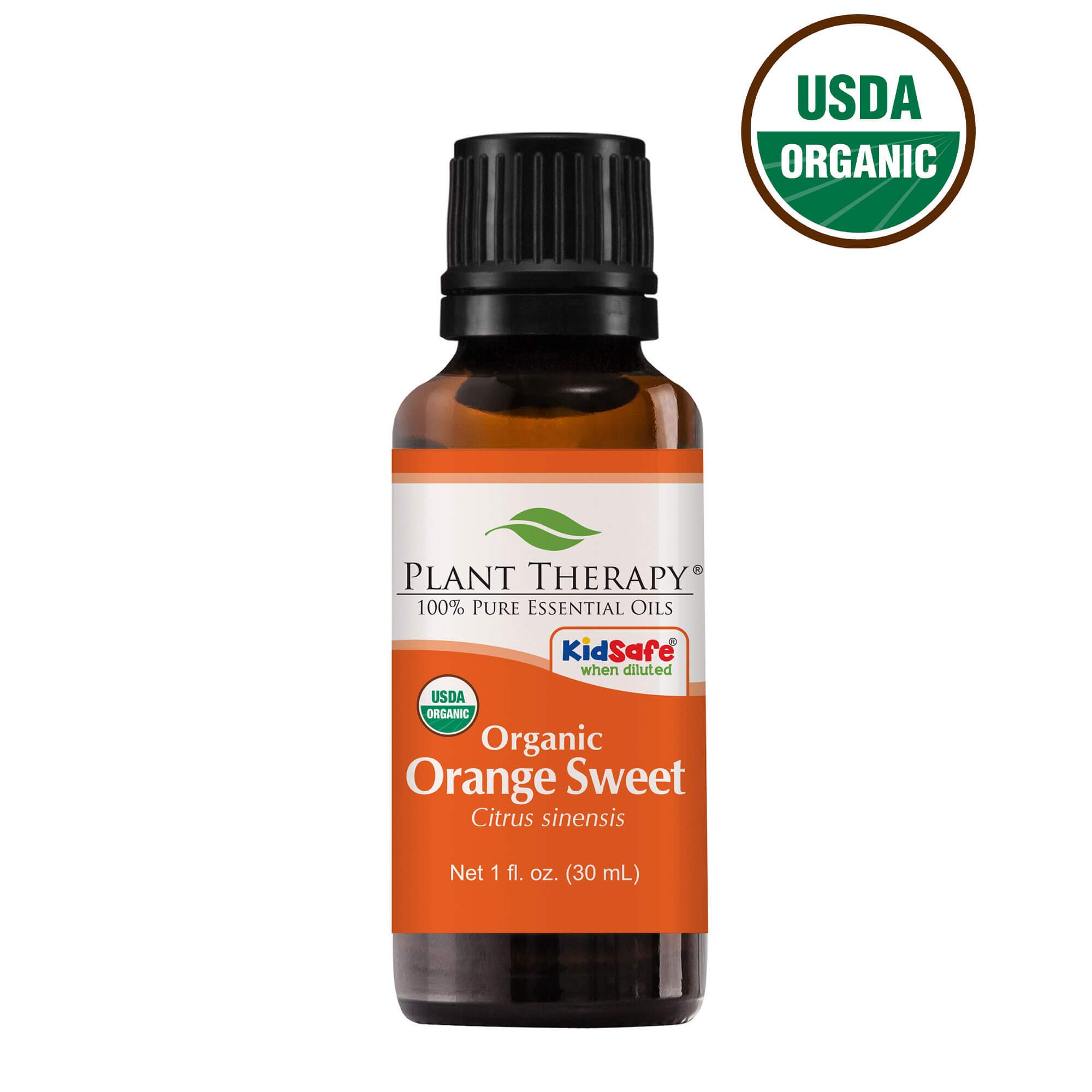 Plant Therapy Orange Sweet Organic Essential Oil | 100% Pure, USDA Certified Organic, Undiluted | 30 mL (1 oz)