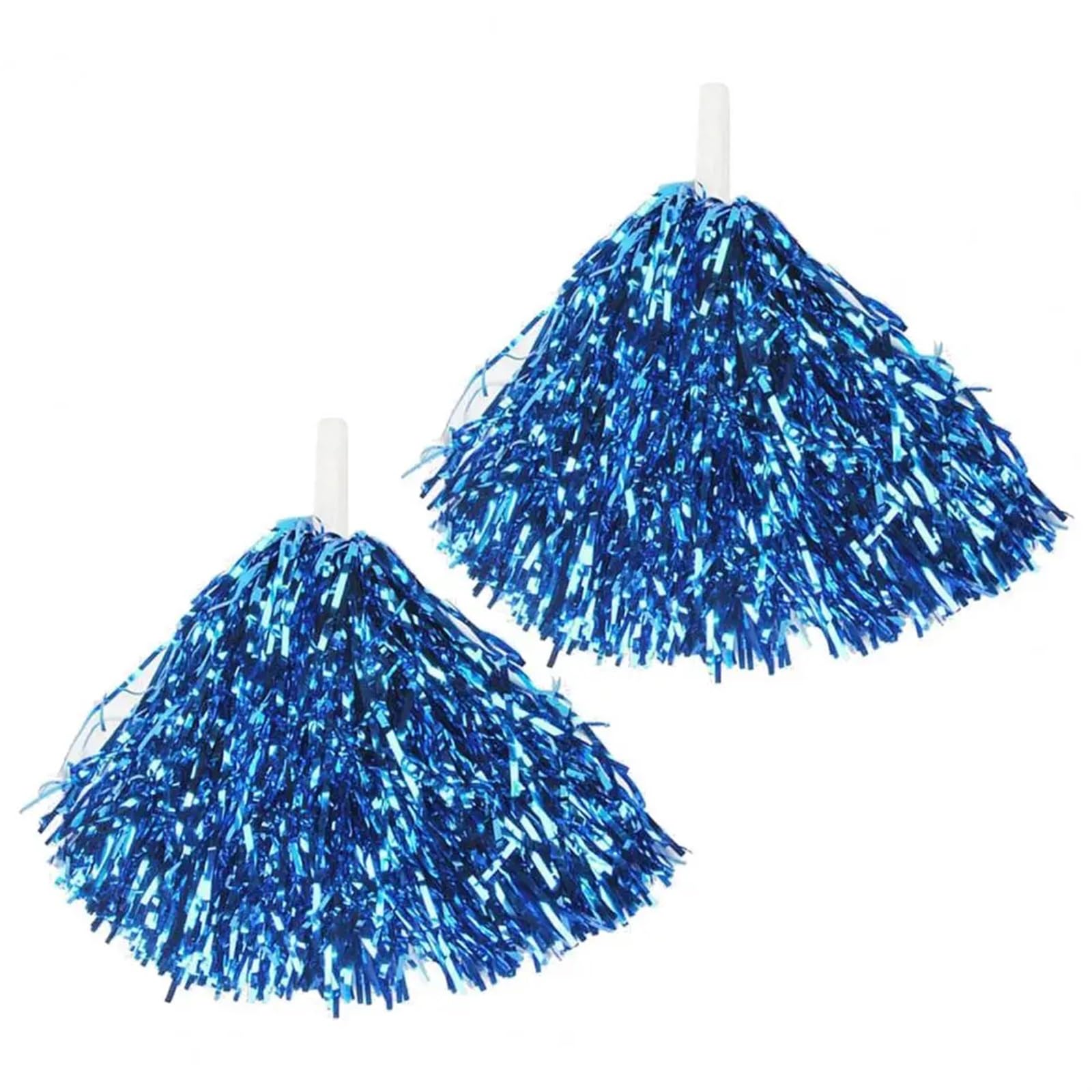 ZWCSHUU Cheerleader Pom Poms Lightweight Dance Pom Poms Cheerleader Pompoms For Sports Events Dancing Atmosphere Props 2pcs Non-slip Handle Hand Flowers(Blue)