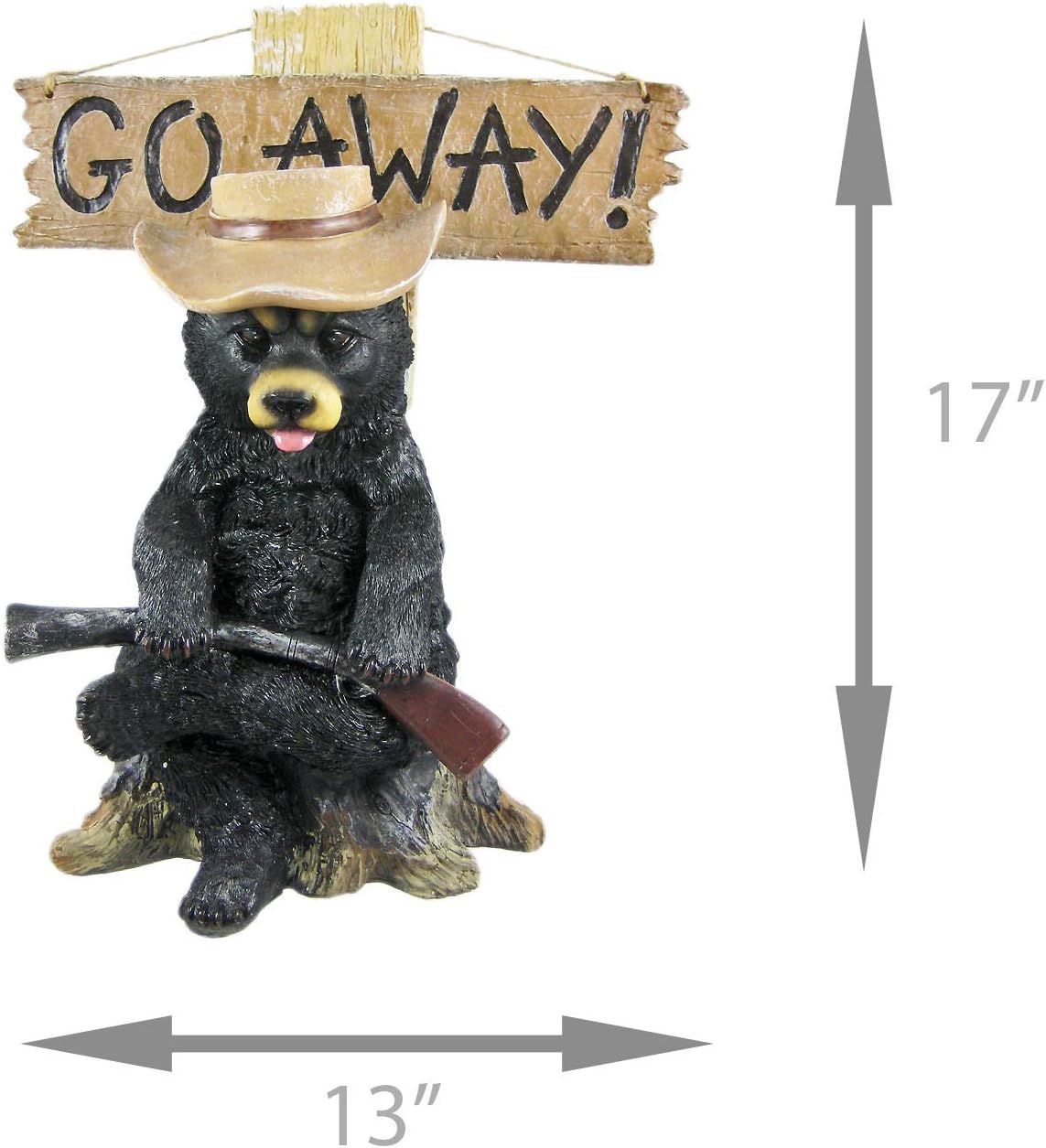 Tор Rаtеd Bear Go Away Country Bear Un-Welcome Garden Statue Bear Figurine f