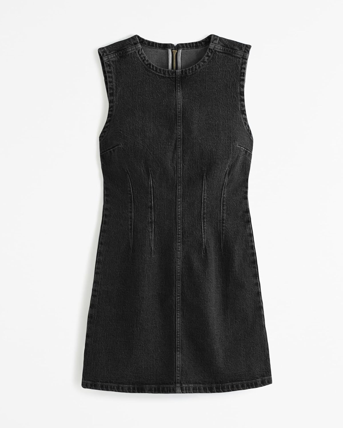 Wenrine Womens Denim Mini Dress Casual Sleeveless Crewneck Summer Jean Tank Dresses - Image 6