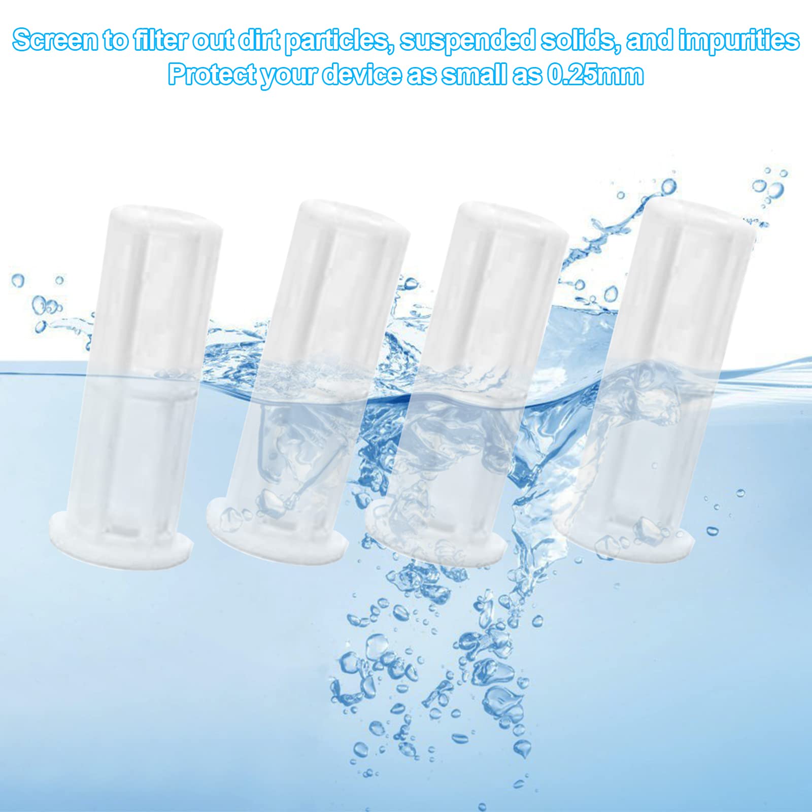 Filtre à Eau Pour Nettoyeur Haute Pression – Kit Avec 5 Tamis De Rechange – Filetage 3/4" – Transparent/noir