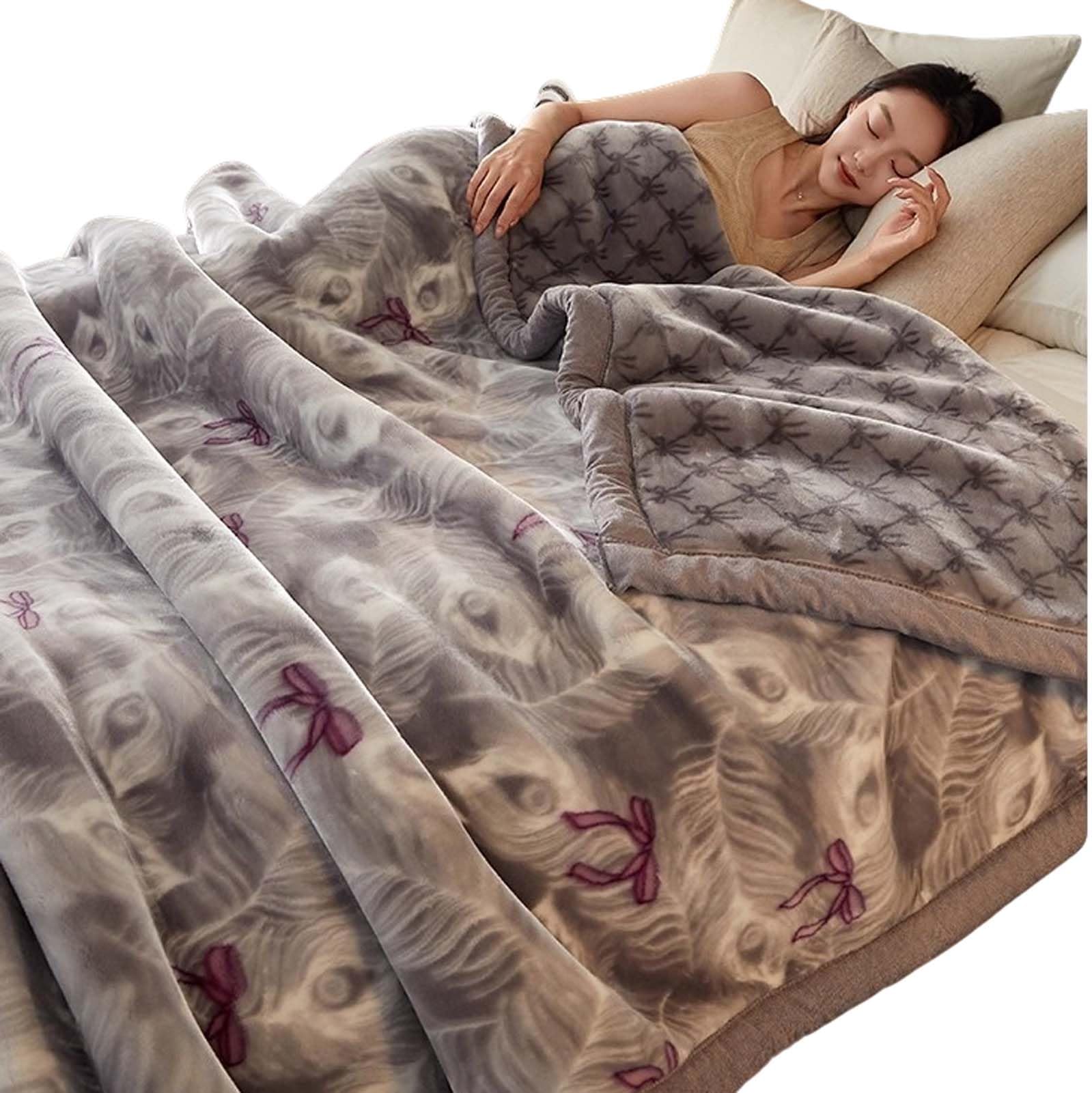 Manta De Felpa, Manta Suave, Manta Cálida – Manta para Cama Y Sofá con Tacto Aterciopelado, Calor Envolvente, Tela Transpirable Y Uso Versátil para Hogar, Descanso Diario