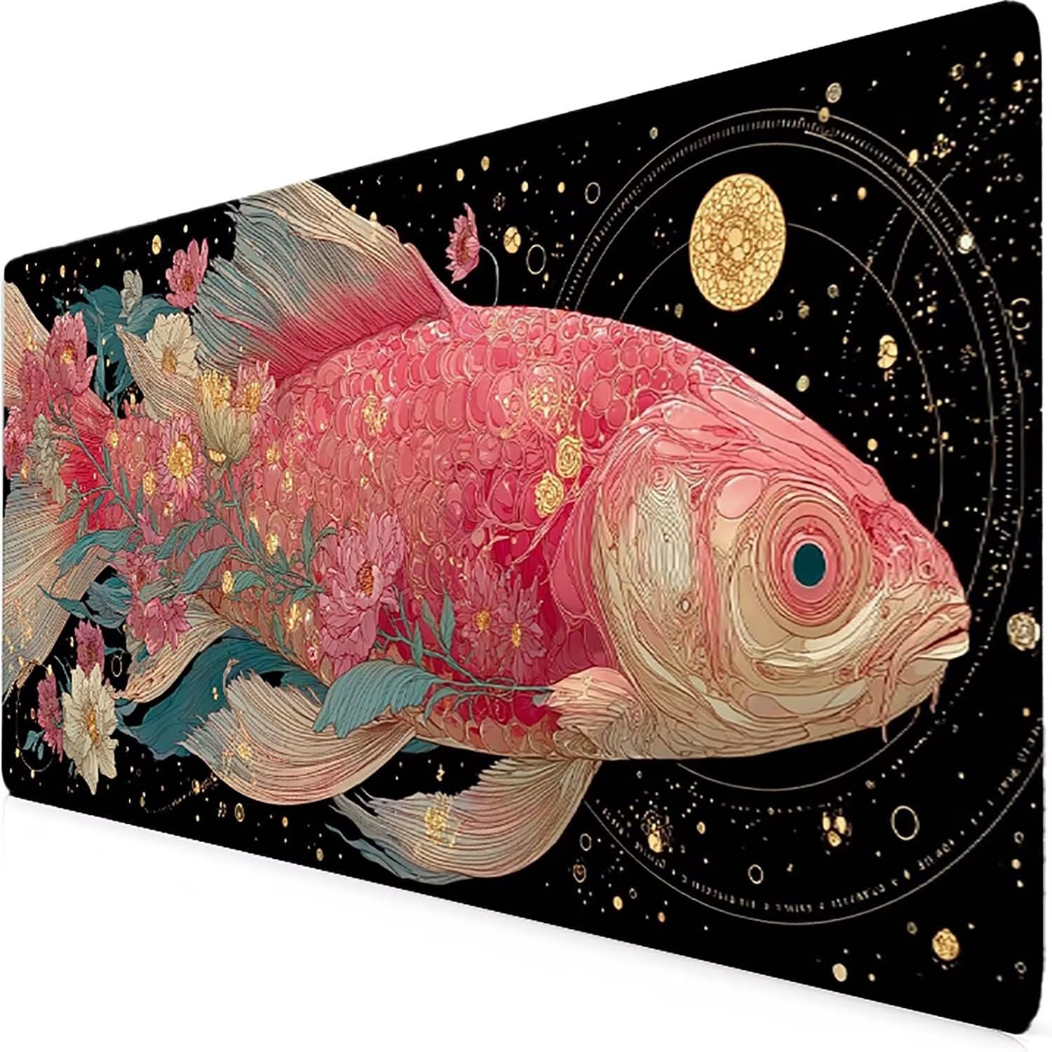 Tappetino Mouse XXL 1000x500mm Rosa Mousepad Pescare Tappetino Scrivania Grande, con base in Gomma Antiscivolo, Impermeabile Sottomano Scrivania, Computer, Ufficio, Accessori Gaming Mouse Pad 5-2638b