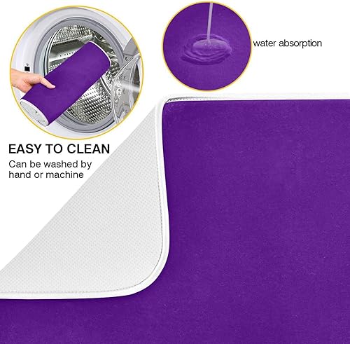 Miniatura 2 de Tapete escurridor de platos mate seco, resistente al calor, 16 x 18 pulgadas, para encimera de cocina, tapete de secado de platos