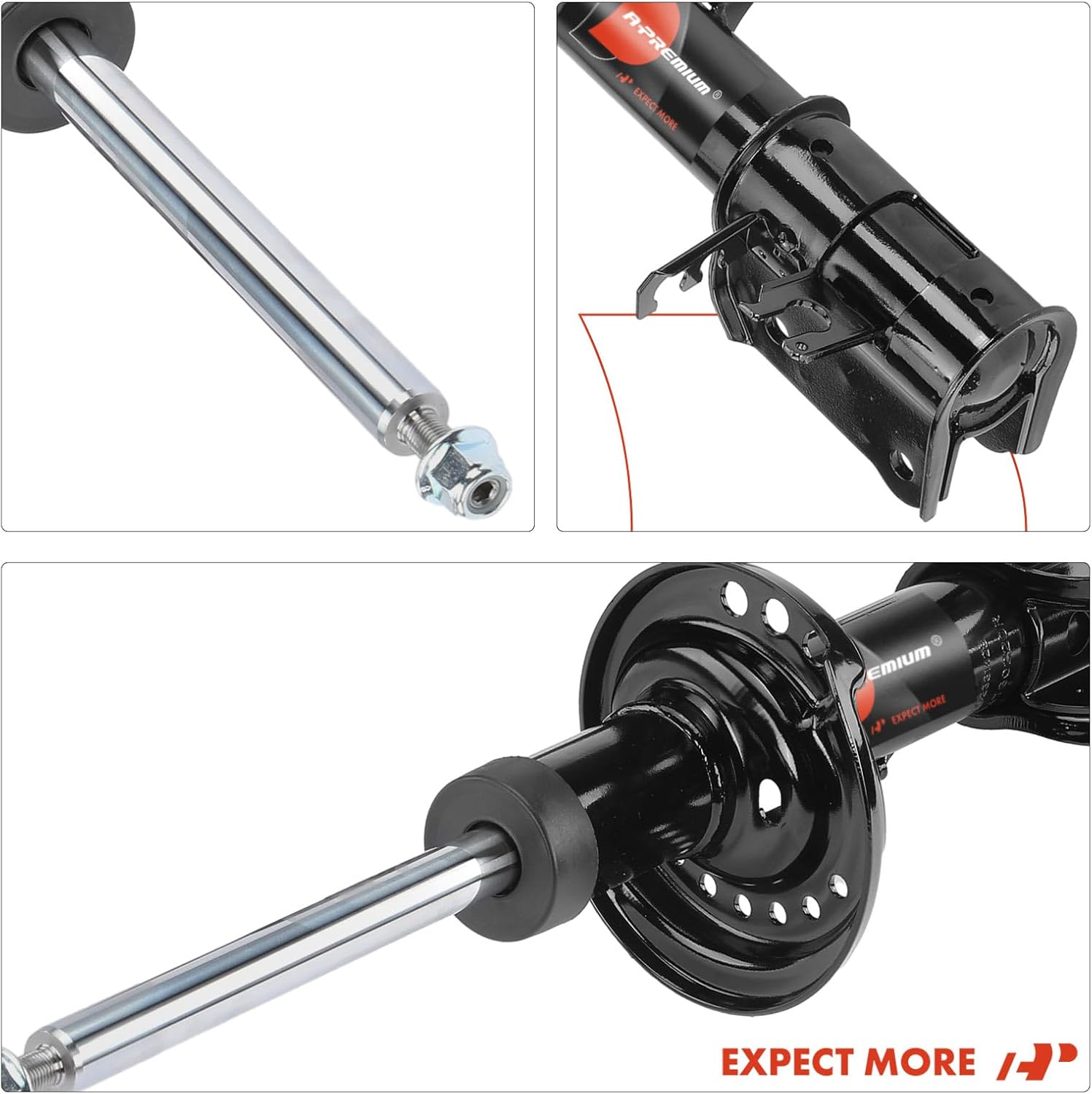 A-Premium Front Strut Shock Absorber w/o Coil Spring Compatible with Jeep Renegade 2015-2023 [AWD], 2-PC Set