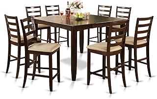 East West Furniture FAIR9-CAP-C 9-Piece Counter Height Dining Table Set - coolthings.us