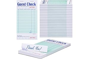 Methdic Guest Checks Server Note Pads for Restaurants (20 Books)