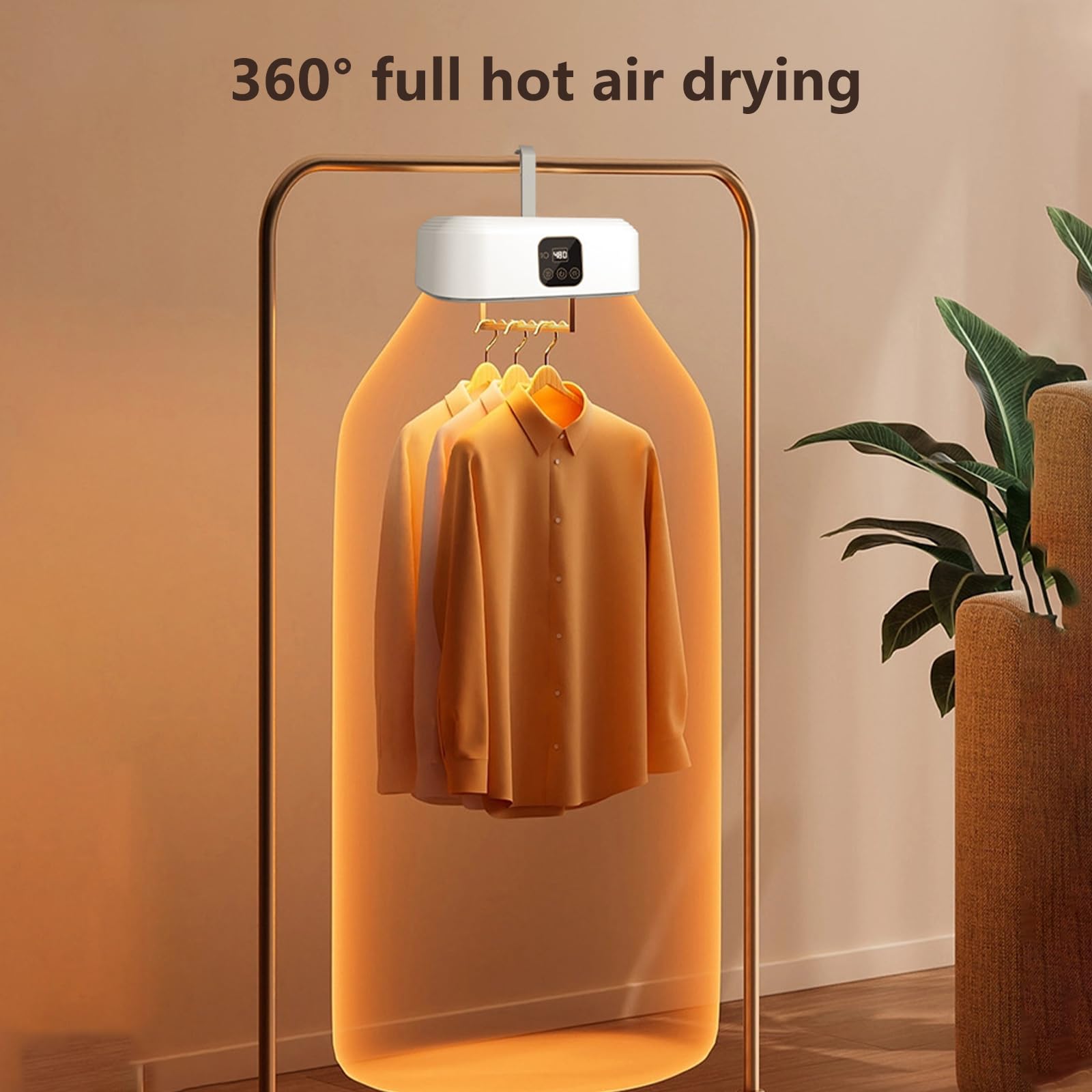 Mini-Wäschetrockner,Wärmepumpen Clothes Dryer mit 1-8H Timing, Fernbedienung & UV-Sterilisation,Elektrischer Wärmepumpentrockner für Geschäftsreisen,Studentenwohnheime, Wohnungen,Hotels,Campingplät
