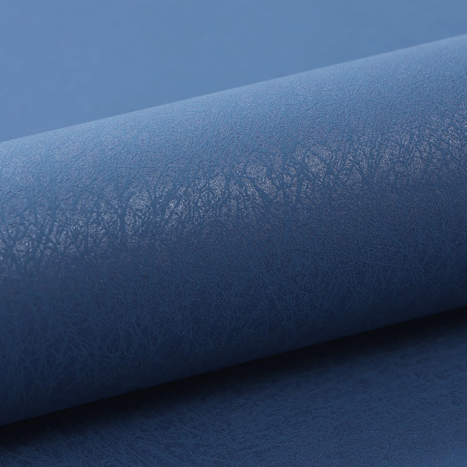 Pamatio Navy Blue Plain Silk Pattern Textured Wallpaper Contemporary Nordic Luxury for Bedroom, Living Room Hallway Study Adults - Irregular Crack-Like Surface Pattern - 1 Roll(0.53 ร 9.5 metres) โ image 1