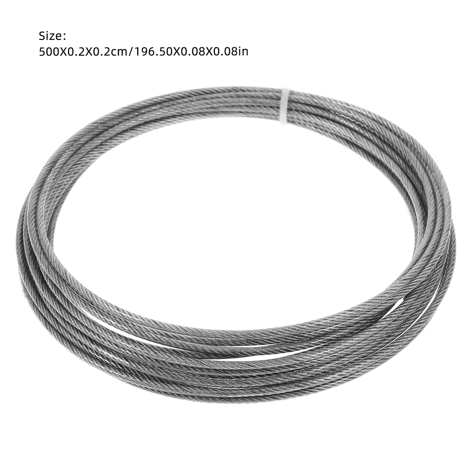 Toyvian Corda Stendibiancheria in Acciaio Inossidabile Antivento Antisole Leggera e Resistente per Interni ed Esterni Filo Stendere Panni Non Scivoloso per Bagno e Balcone
