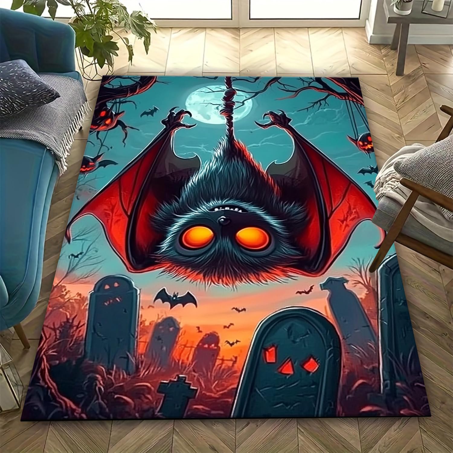 Tapis doux au toucher effet 3D relief pour intérieur moderne
