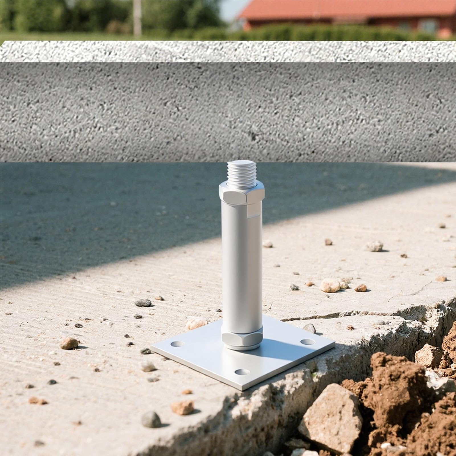 4Pcs Supporti per pali regolabili in altezza con pattini 150-190mm, piedi di supporto in acciaio zincato, supporti regolabili in altezza, supporti per pali regolabili e piedi di supporto regolabili in