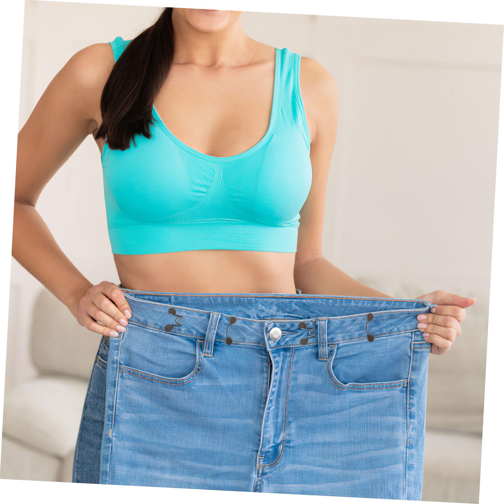 Gadpiparty 40 Juegos De Pinzas Para Pantalones Vaqueros Para Apretar La Cintura Tensor Extensor De Pliegues Cierre De Trinquete Hebillas Estrechas Para Tensar Cincha Requiere