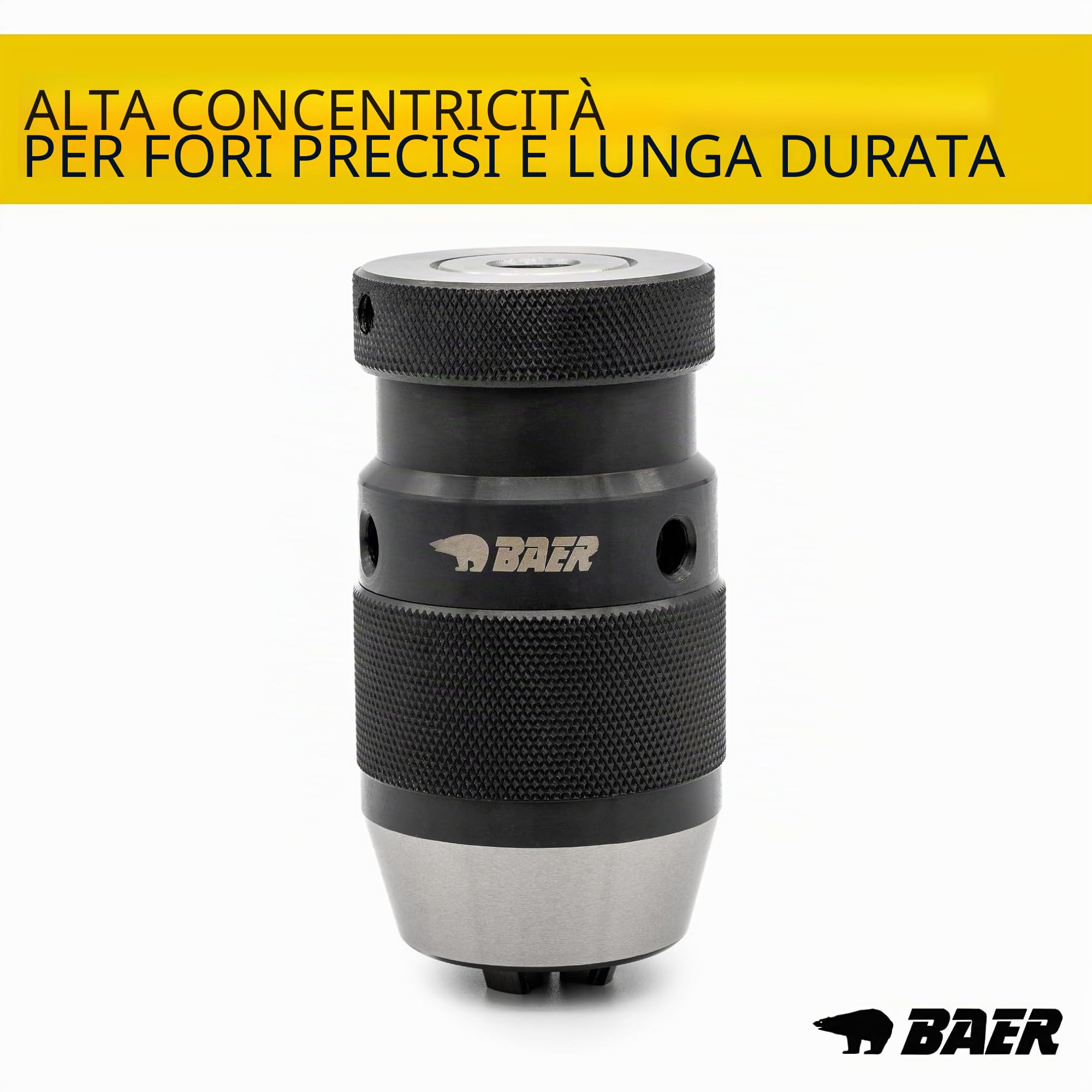 BAER Mandrino con attacco conico 5,0 – 20,0 mm | conico B 18 – Mandrino di precisione | martello perforatore