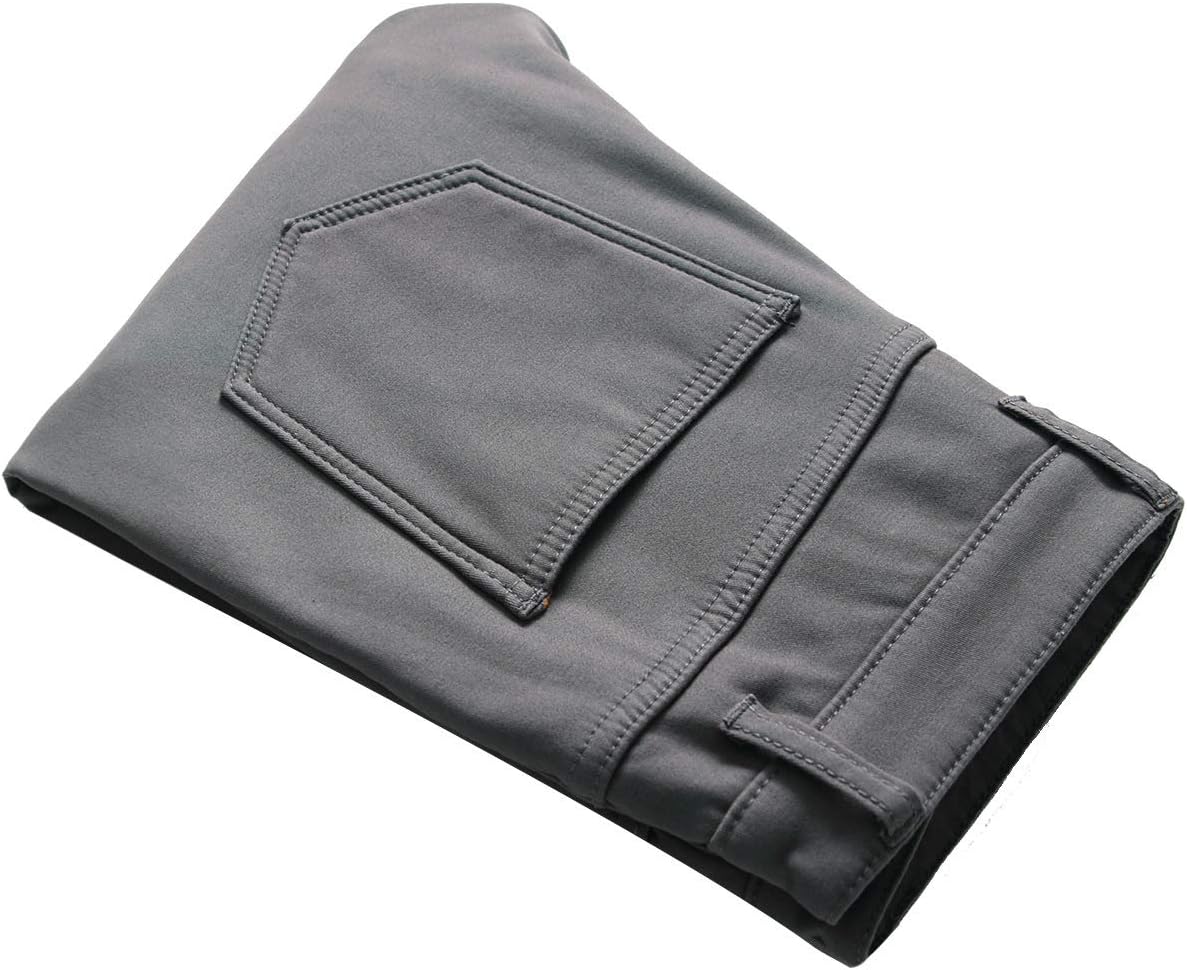 GUNLIRE Men's Thermal Fleece Lined Jeans Winter Slim Fit Thicken Stretch Warm Denim Pants - Image 7