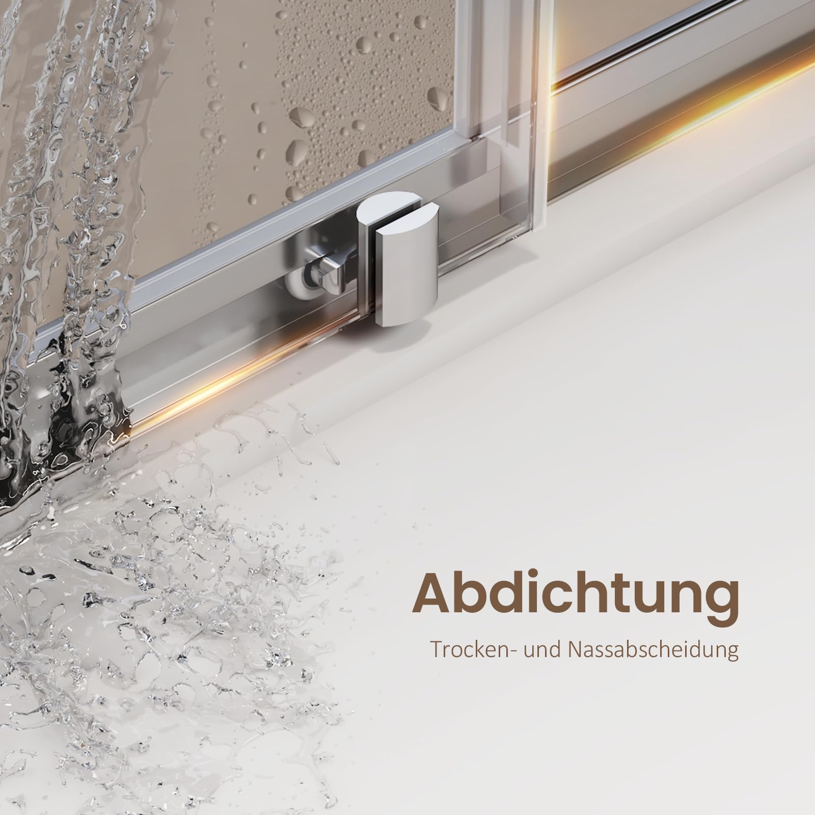 EMKE Duschkabine 80x90 Cm - Eckdusche Mit Schwingtür & Nano-Beschichtung