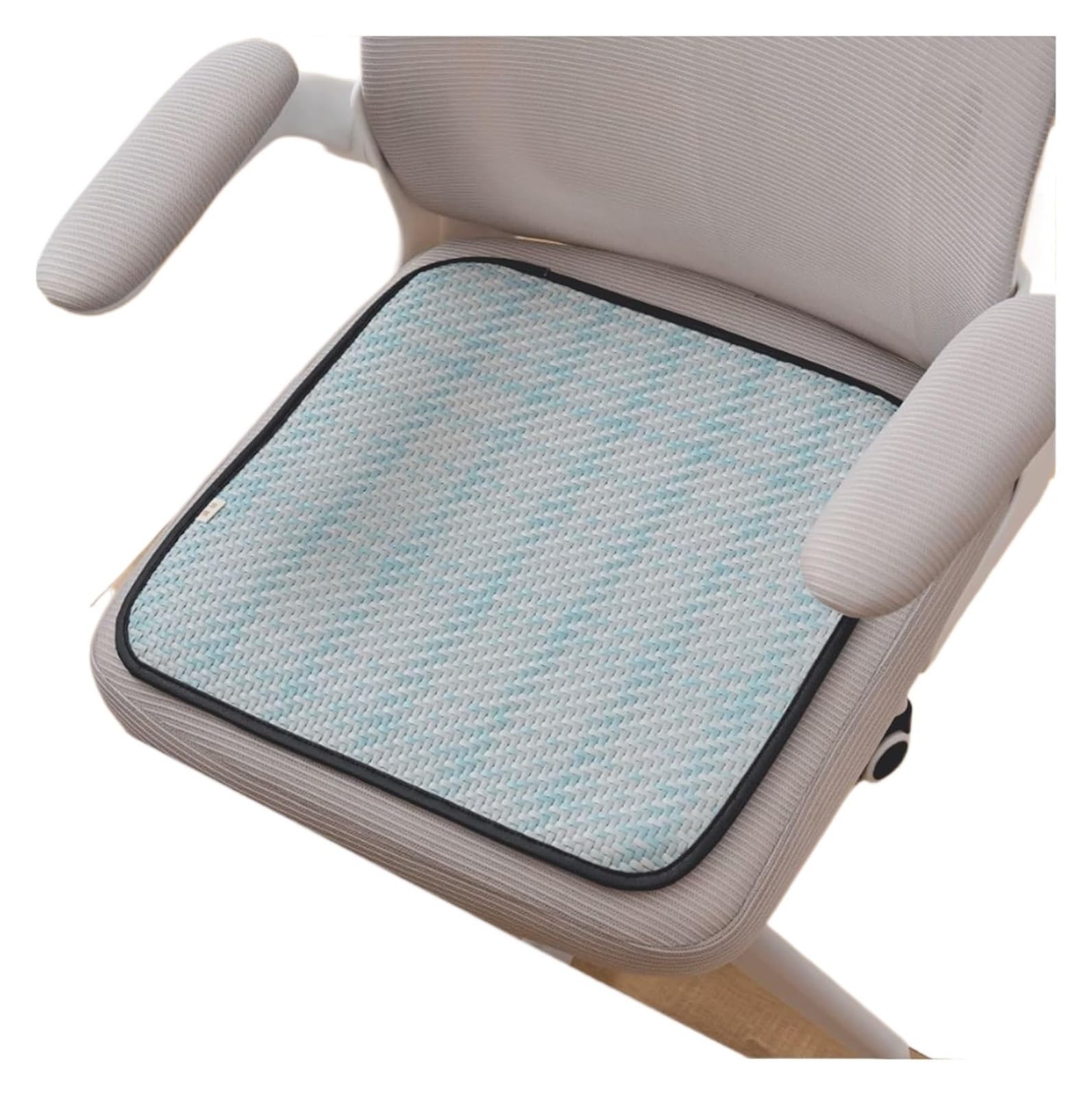 QCKNKMGG Cooling Bamboo Cushion Mat, Bamboo Seat Cushion Multicolor Multiple Sizes for Dining Chairs Outdoor Seats(Blue,45x45cm)