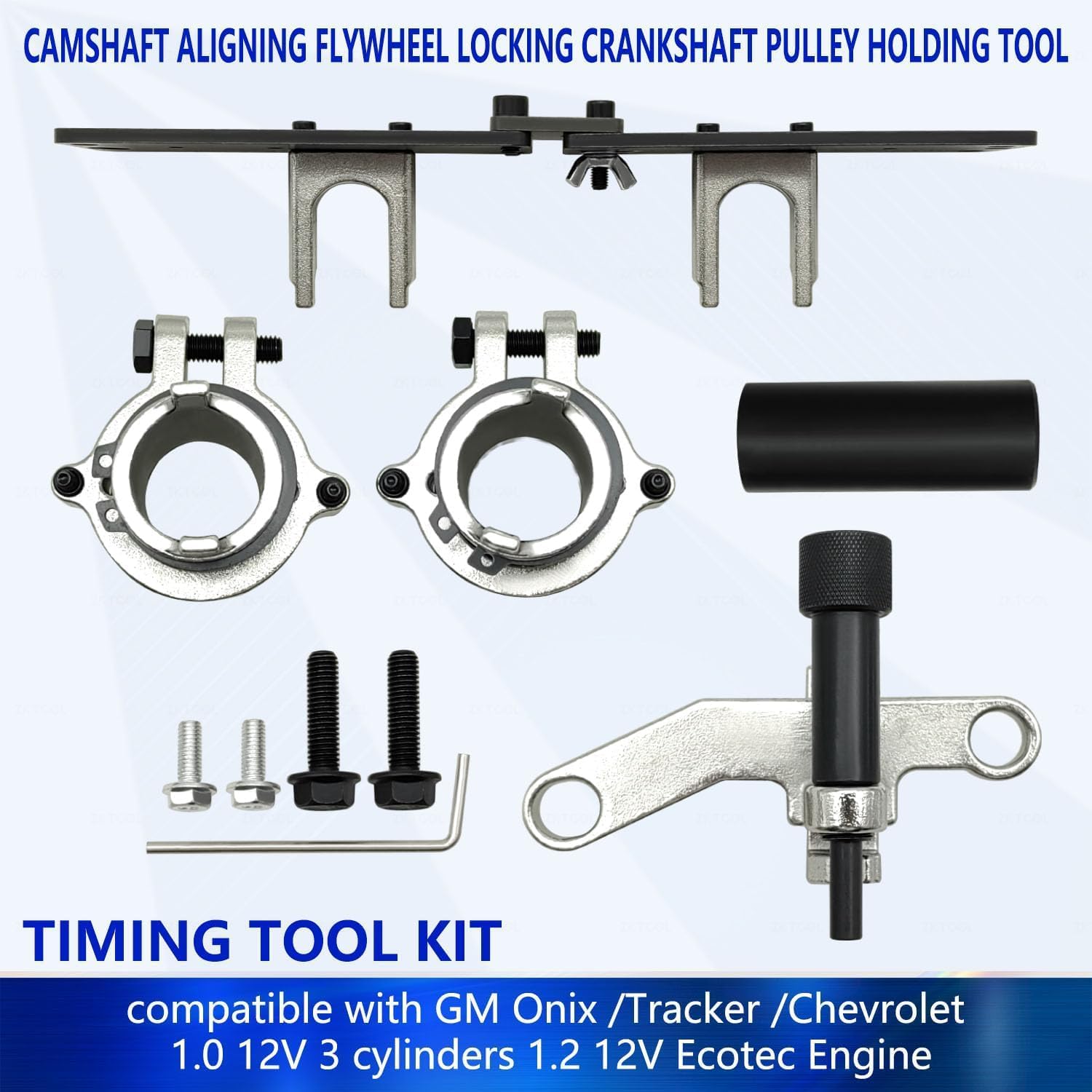 ZKTOOL Herramienta de polea del cigüeñal de bloqueo de alineación del árbol de levas del motor | Kit de fijación para GM Onix Tracker Chevy 1.0 3-Cyl 1.2 Ecotec. Sustituye a OEM CR490, CR490-A, CR490-B y CR490-C.