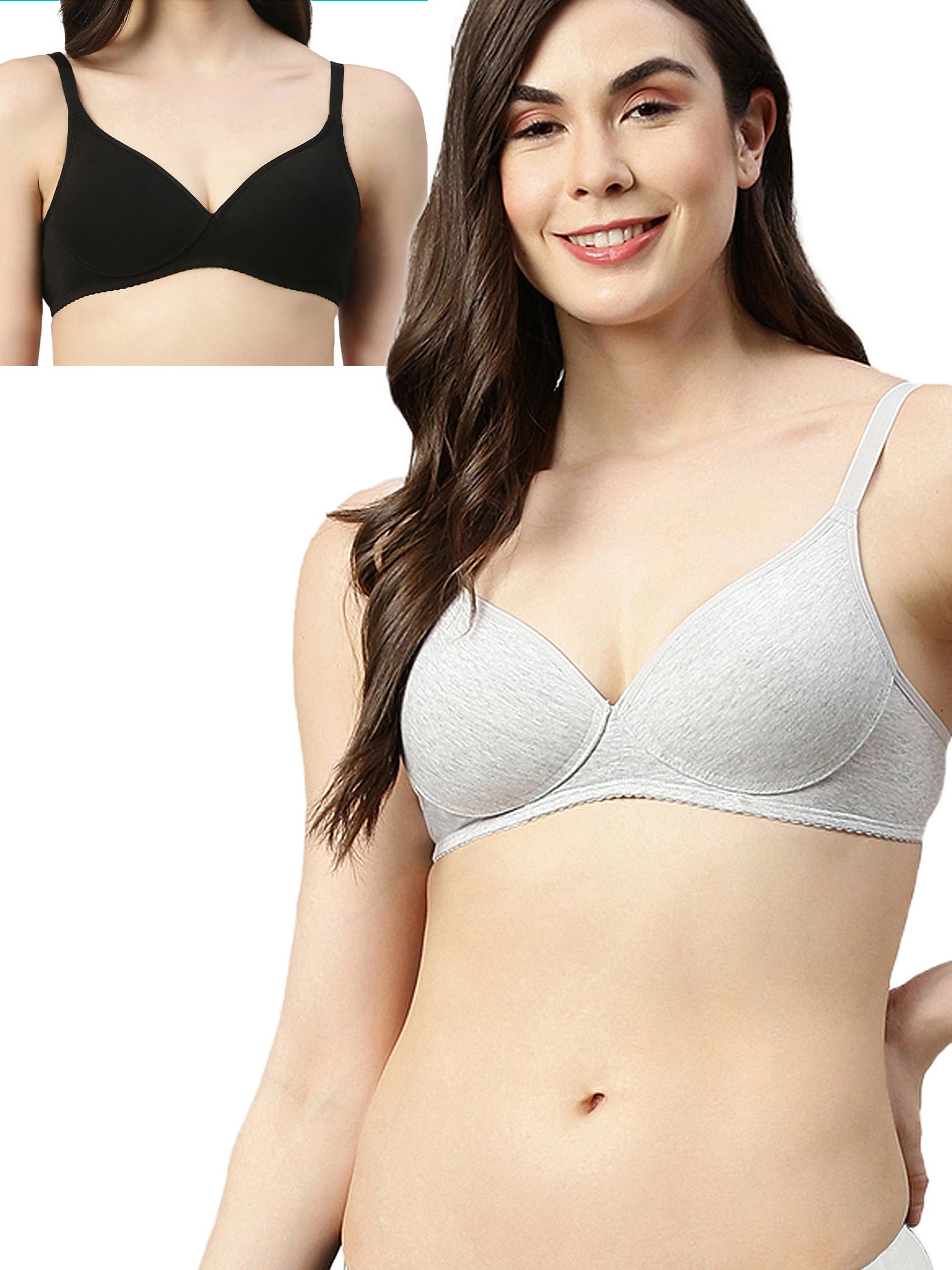 enamor A039 Perfect Coverage Cotton Plus Size T-Shirt Bra for Women- Padded and Wirefree-picture-21