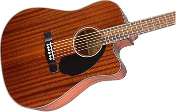 Amazon.com: Fender CD-60SCE All-Mahogany Dreadnought Cutaway