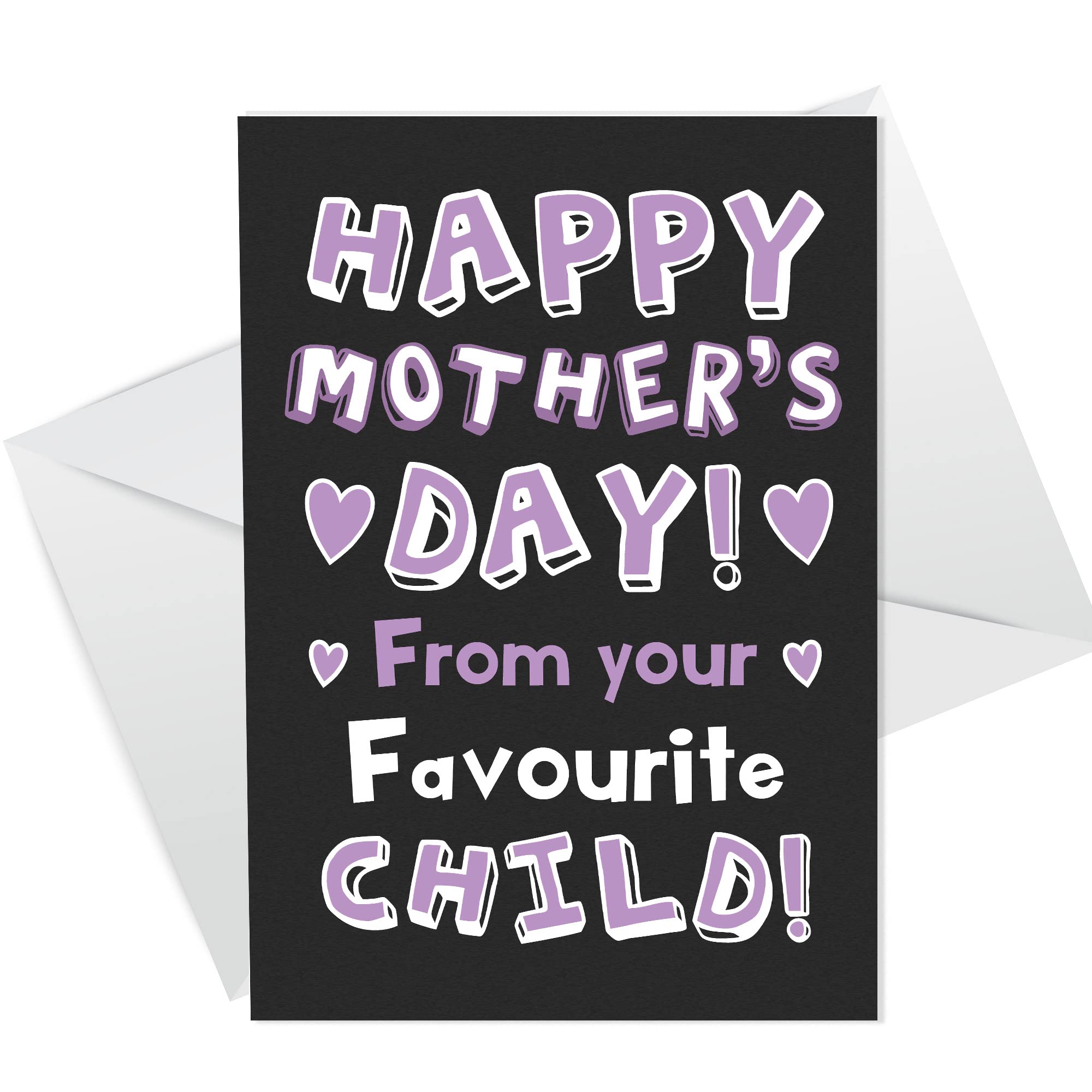 Mothers Day Card For Mum FUNNY From Your Favourite Child Card From Daughter Son