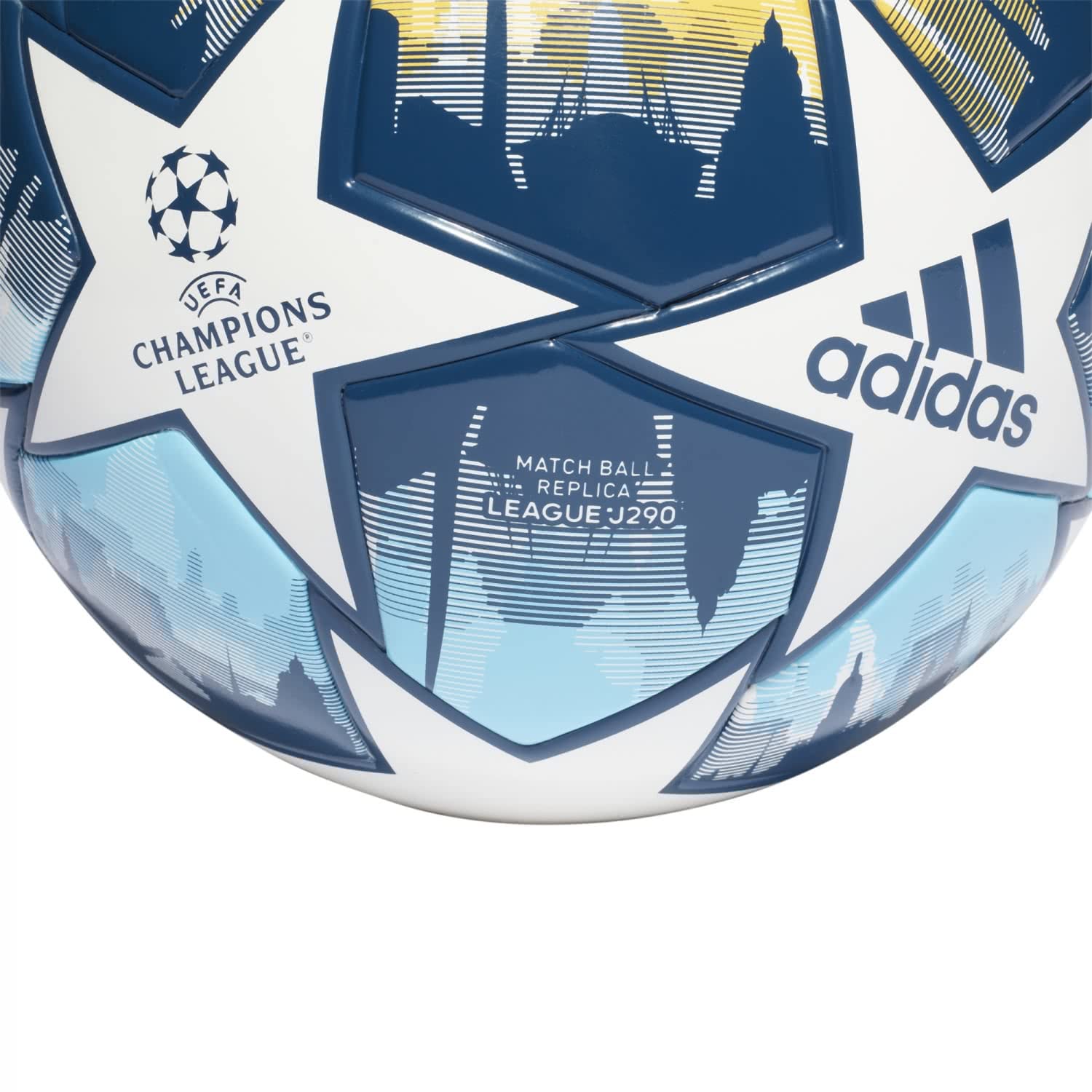 adidas UCL Finale Club J290 St. Petersburg Ball HD7862, Unisex footballs, white, 5 EU