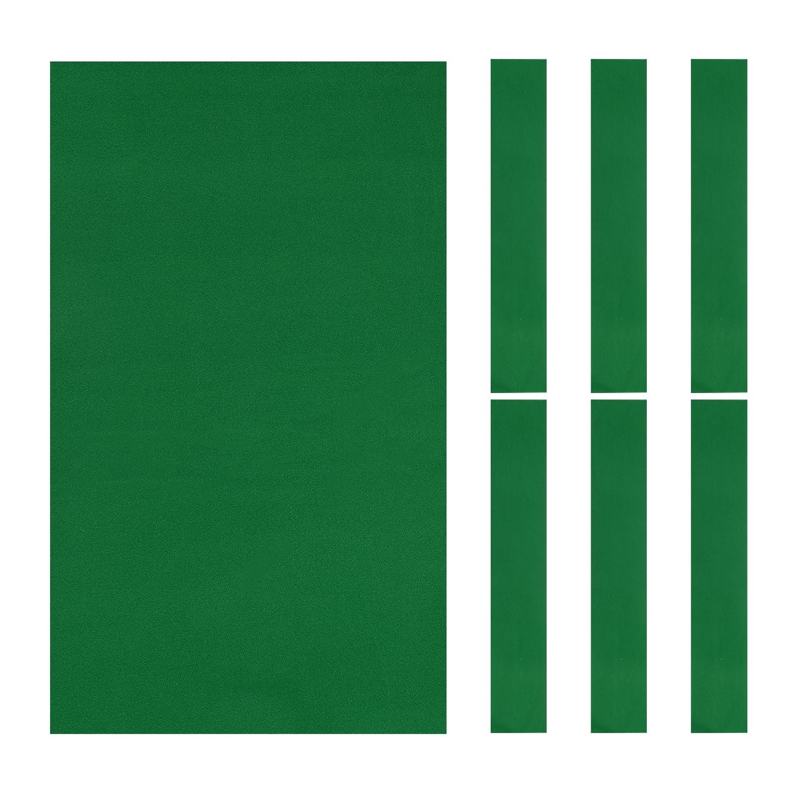 YELARXI Billiard Cloth Pool Table Felt, 7ft with 6 Cloth Strips Thickened Fit for Home Clubs Bars Indoor Sports Games (1Set, Green)