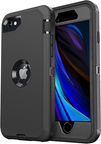 Funda para iPhone SE 202220203rd2rd, iPhone 87 a prueba de golpes a prueba de caídas prueba de caídas de grado militar con funda antideslizante,
