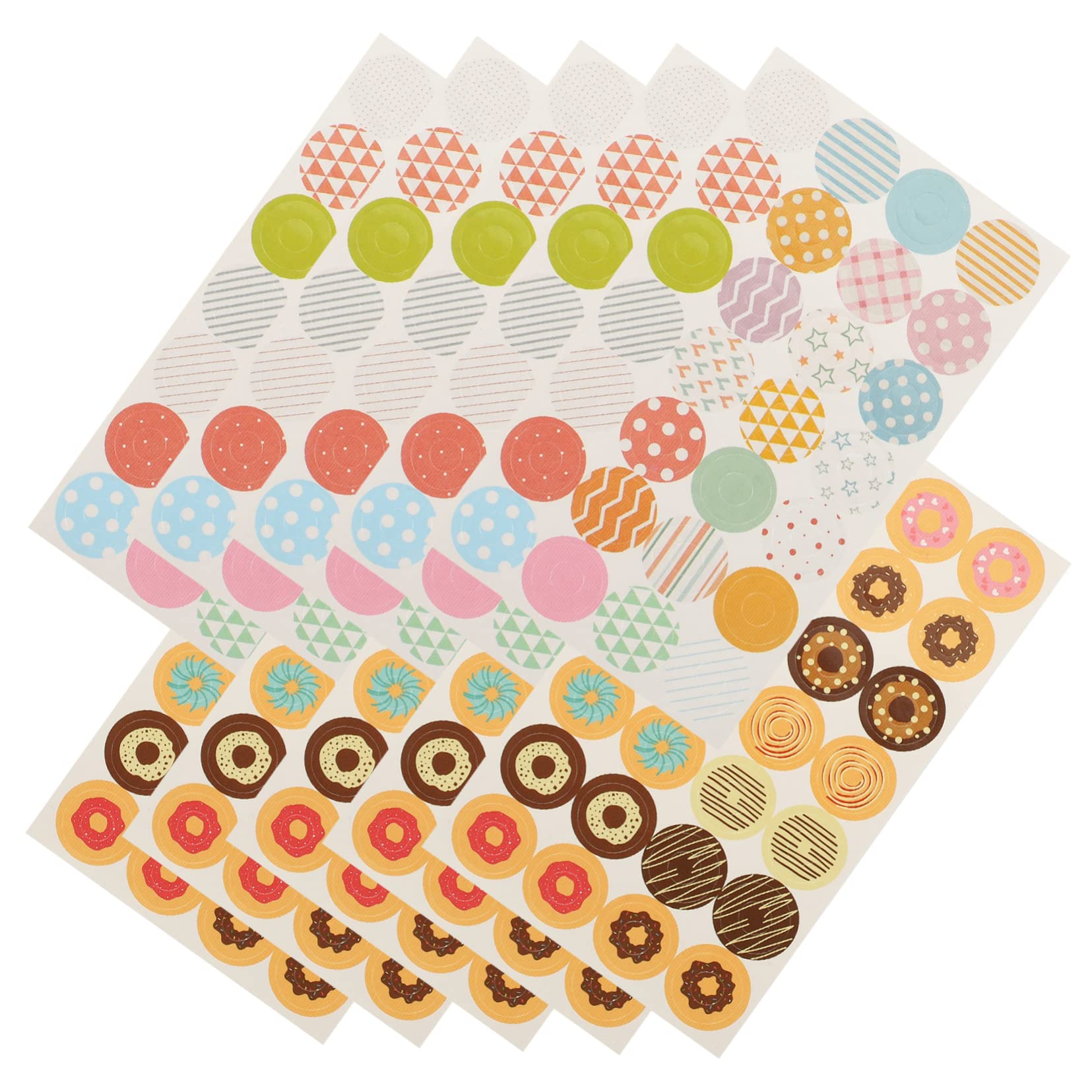 HOMSFOU 5 Ensembles Protecteur De Trou De Reliure Étiquette De Renfort Autocollante Renfort De Trou Stickers Gommettes Trou De Renfort Stickers Papier 1120 Pièces * 5