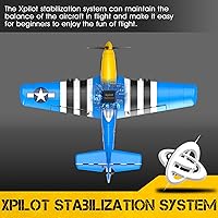 Vista 6 de GoolRC Avión RC, avión de control remoto de 2.4 GHz 4 canales, avión RC listo para volar con giroscopio de 6 ejes, avión RC juguetes de vuelo