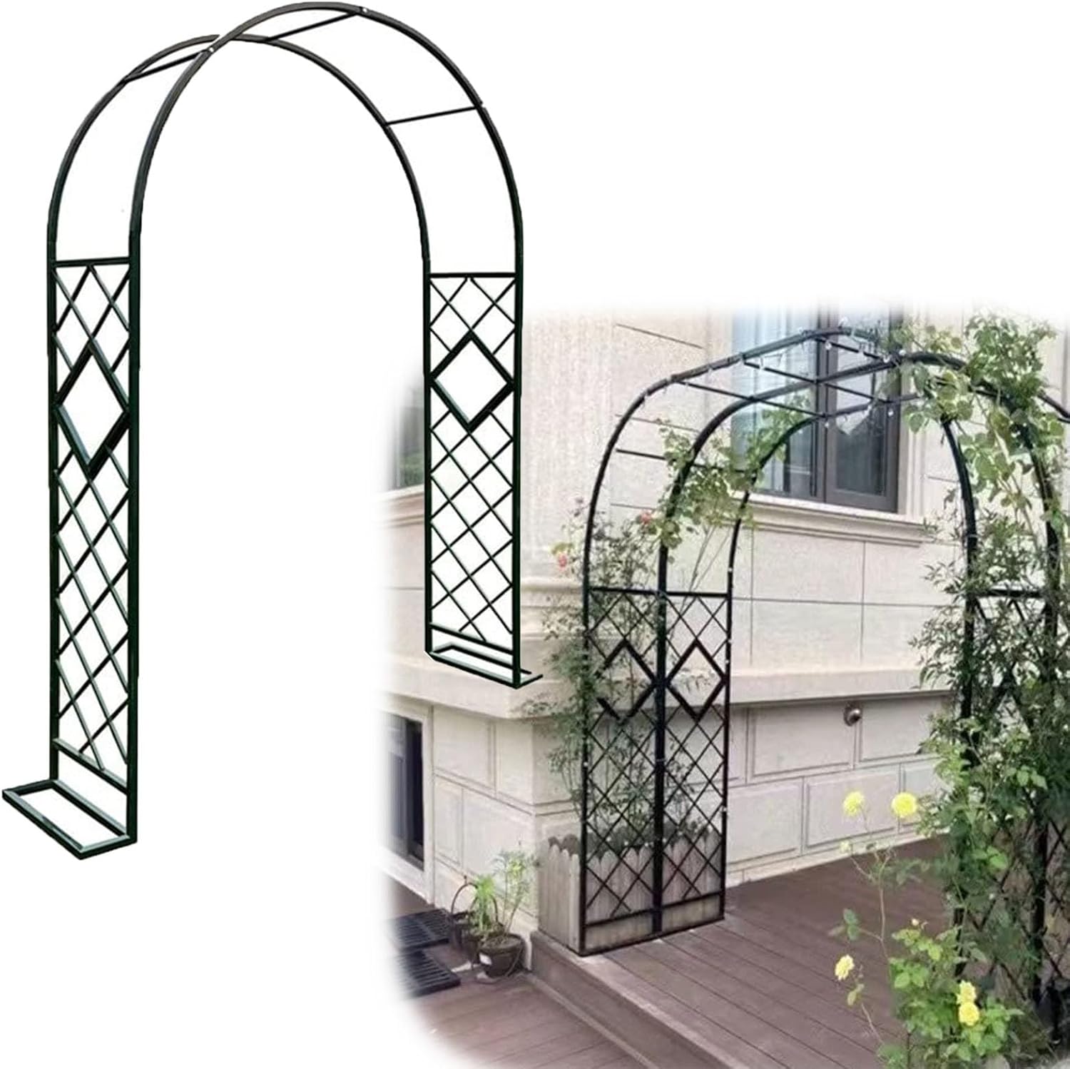 Heavy Rose Arch Galvanised,Metal Garden Arch,Wedding Arch,Trellis for Climbing