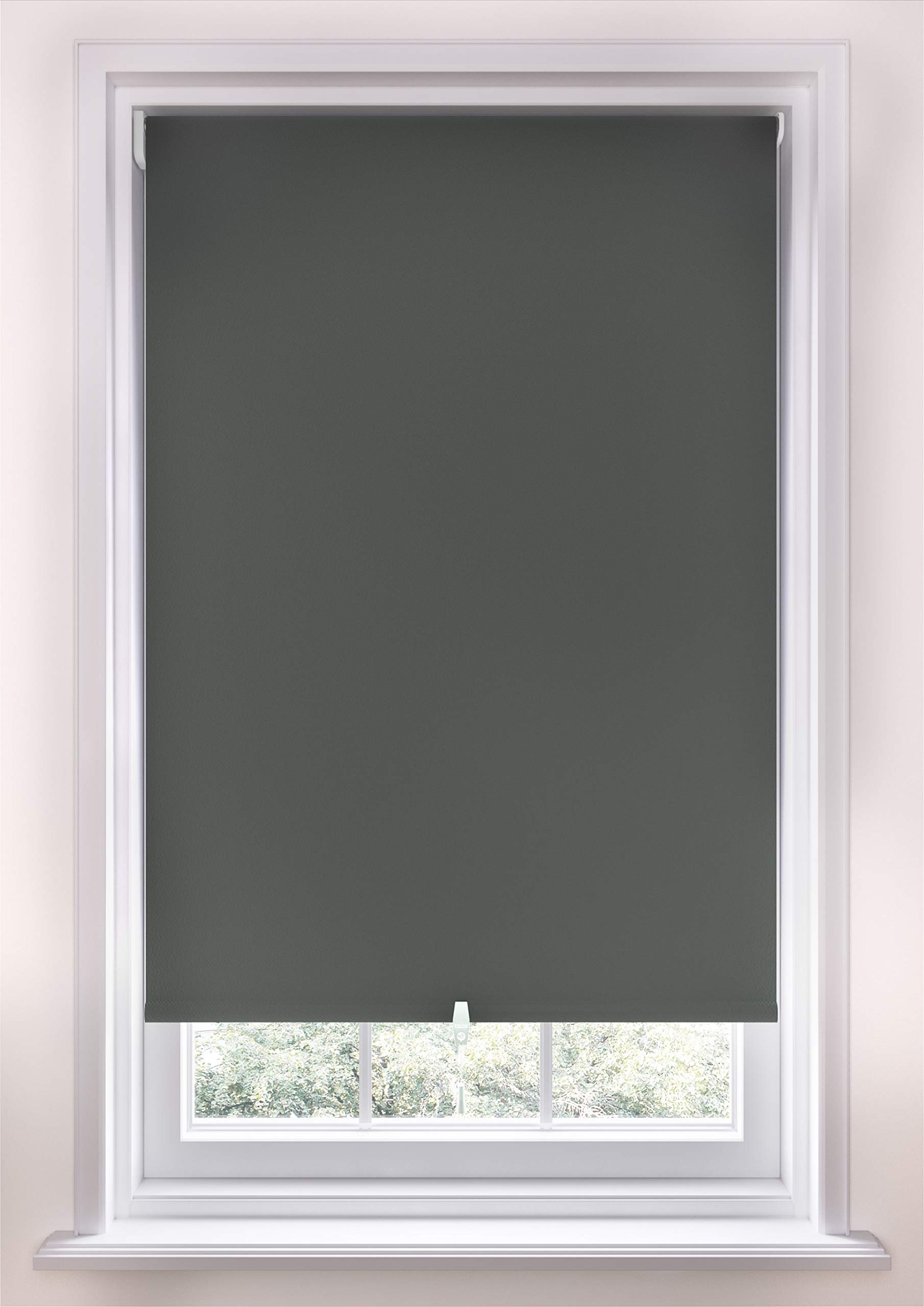 Swish Black Cordless Out Roller Blind, Slate, W60 Cm X D170 Cm