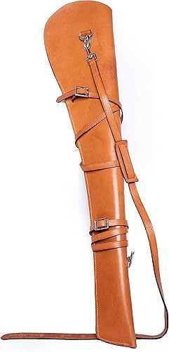 Hulara Funda de cuero genuino para rifle de 20 a 24 pulgadas de longitud de barril de acción con palanca, para rifle de acción, funda de Winchester
