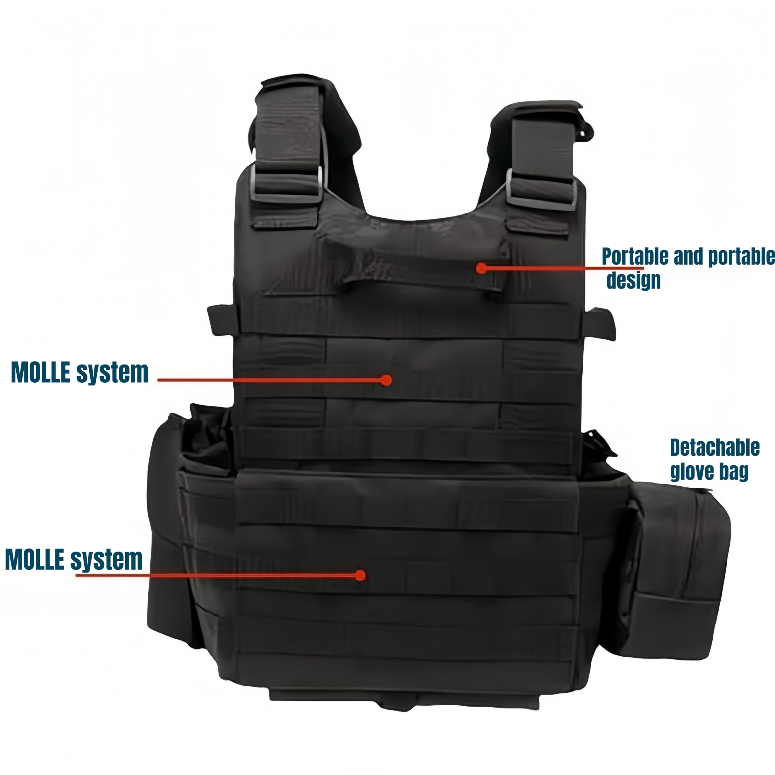 Peminkoo Gilet Tactique, Armure corporelle, Porte-Plaque de Chasse, Accessoires Airsoft, armée de Combat Militaire Wargam Molle