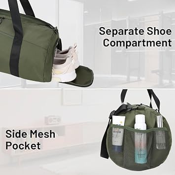 BESMART Gym Bags for Men with Side Pocket,38L Large Sports Gym Duffle Bag