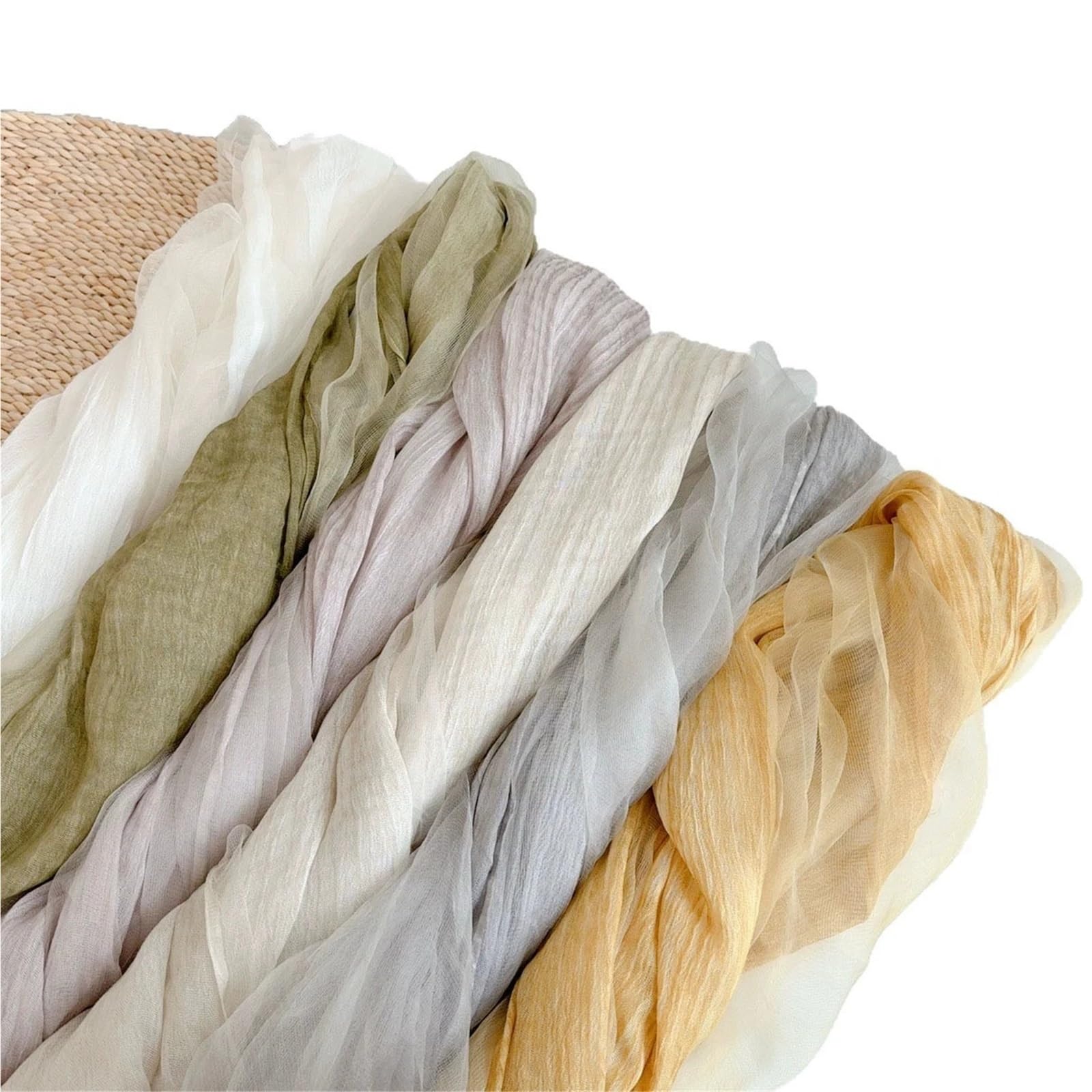 Primaverile Grande Leggera Sciarpa di seta a doppio strato sottile colore solido da donna lunga femminile con scialle semplice for 60 * 180 cm