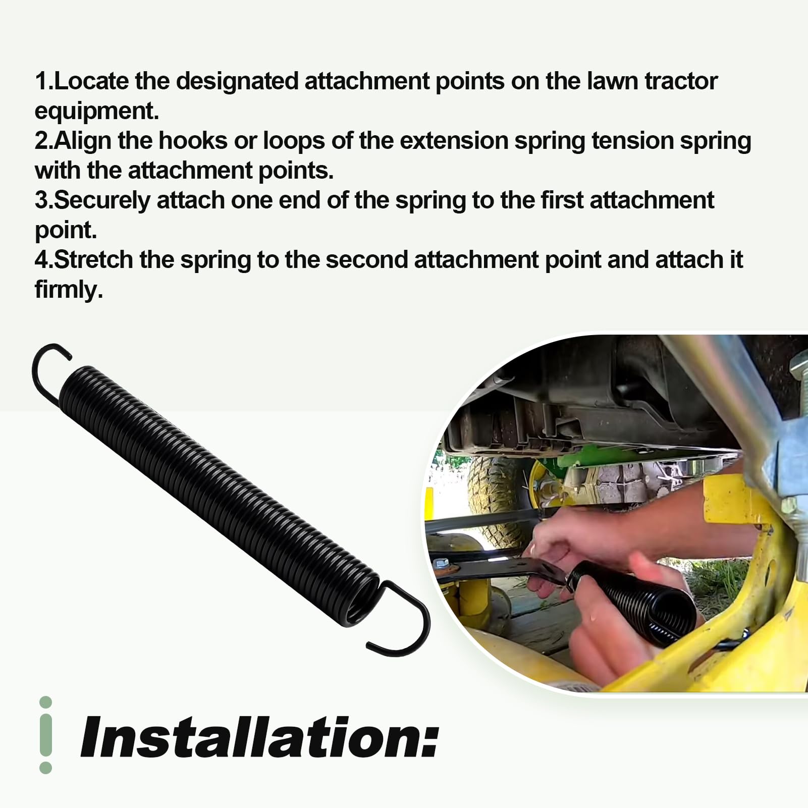 Tension Spring Extension Spring For John Deere X500 X520 X530 X540