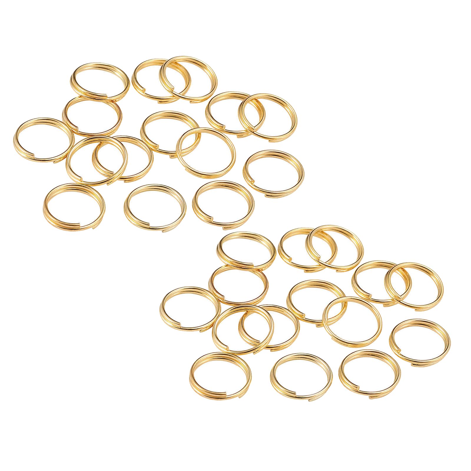 1 Pack Split Rings, 6mm Gold Jump Rings Metal Key Ring Hoops for Jewelry Making Crafts, DIY Arts, About 200 Pcs