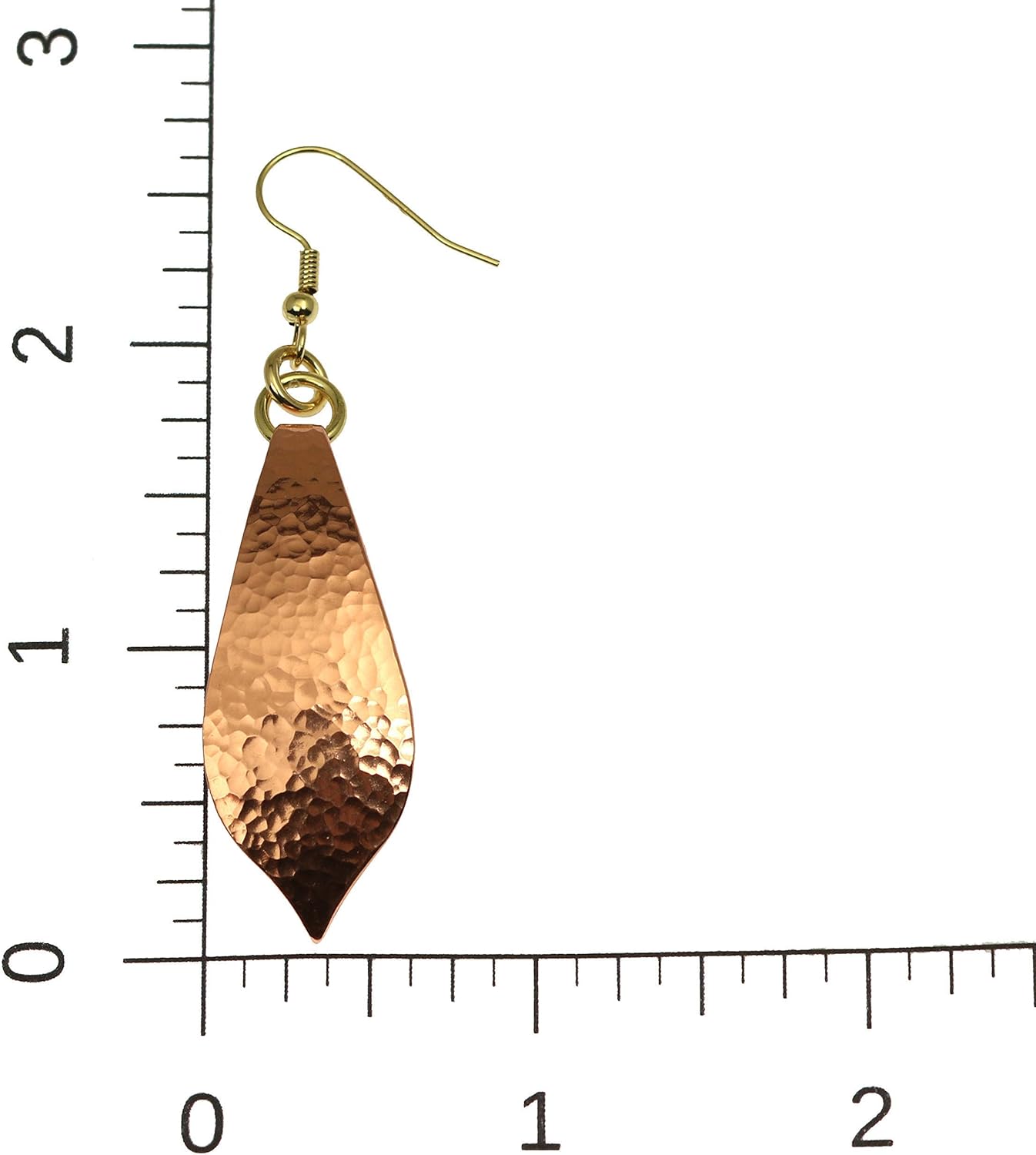Hammered Copper Marrakesh Teardrop Earrings - Image 3