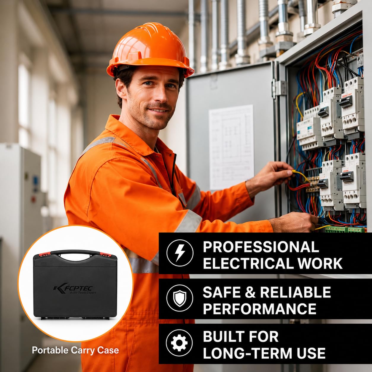 KF CPTEC Set di 5 strumenti di crimpatura per termorestringenti, connettori elettrici isolati, ghiere isolate e non isolate, crimpatrice terminale non isolata