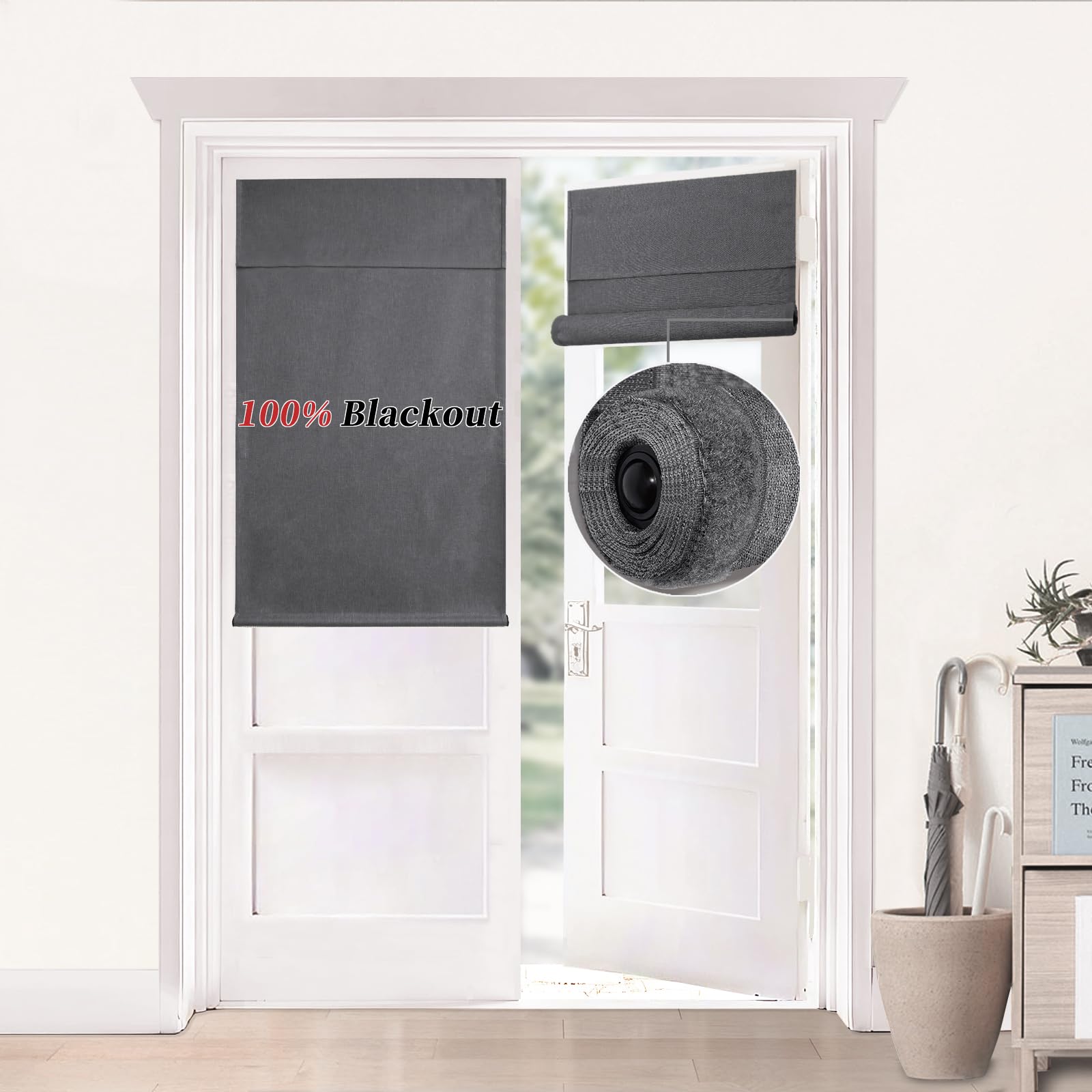 Eclipse Braylon Solid Blackout French Door Panel, 68 in Eclipse Braylon Solid Blackout French Door Panel, 68 in