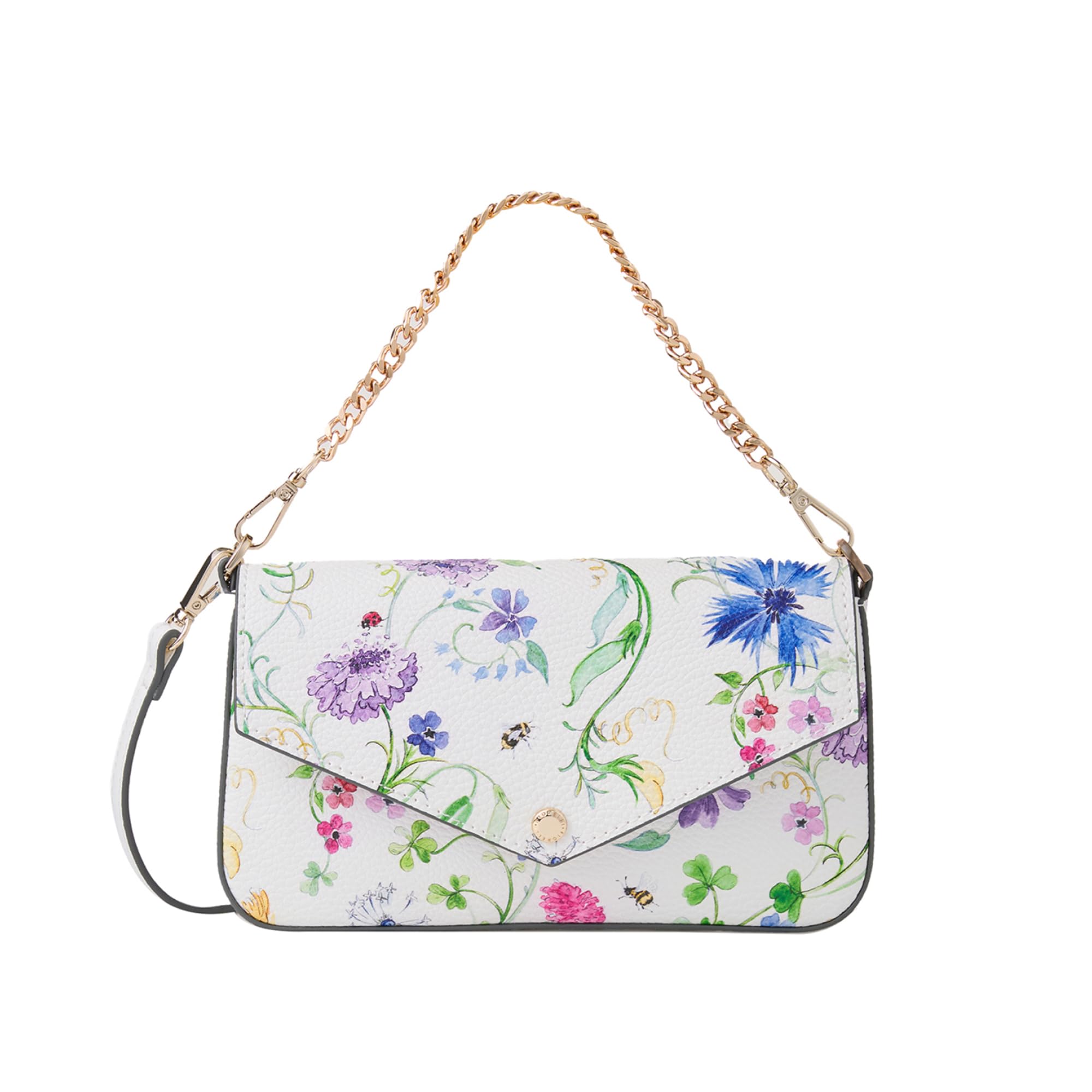 Fiorelli Women's Lacy Chain Crossbody, Stylish & Versatile Handbag with Adjustable Straps, Faux Leather, Wildflower Print
