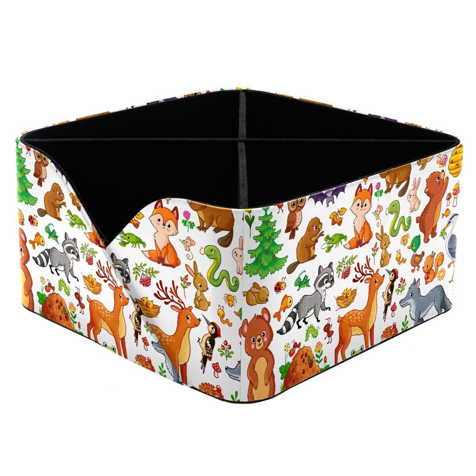 KengjuTesu Bird Mammal Desktop Organizer Pen Holder, Rectangular Pencil Cup for Office, Study and Makeup Stations