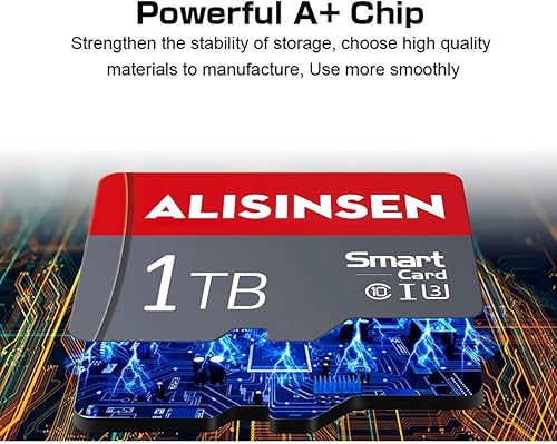 Miniatura 5 de Tarjeta Micro SD de 1 TB de alta velocidad clase 10 tarjeta de memoria de 1 TB con adaptador de tarjeta SD diseñado para teléfonos inteligentes