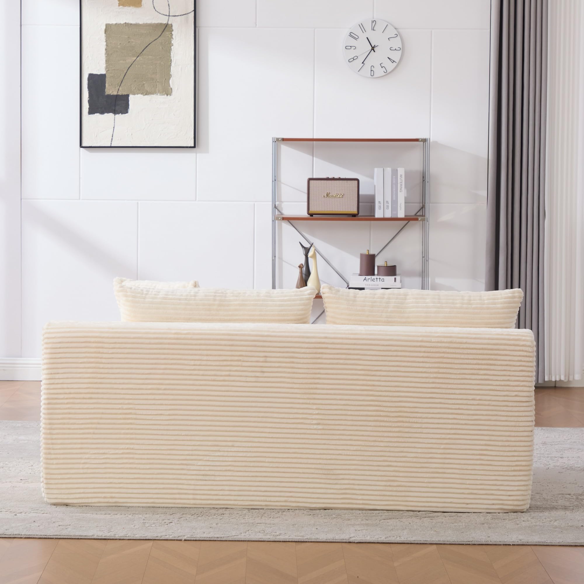 Generisch Sofá de Compresión Modular Chenille Beige, Previamente Montado